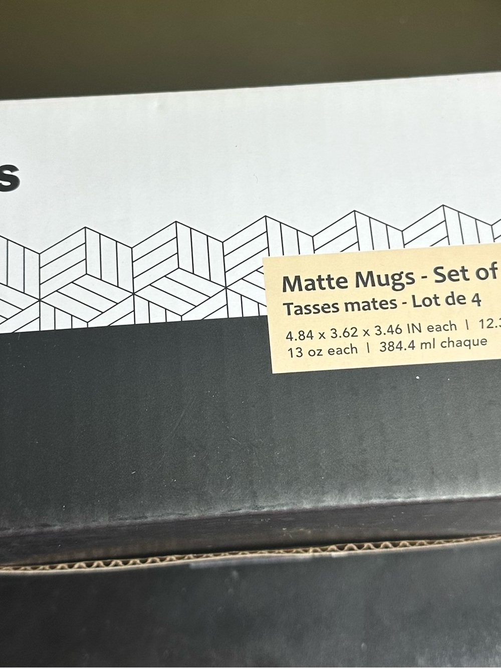 Matte Mugs -tan Set of 2 very nice coffee cups or tea new in the box